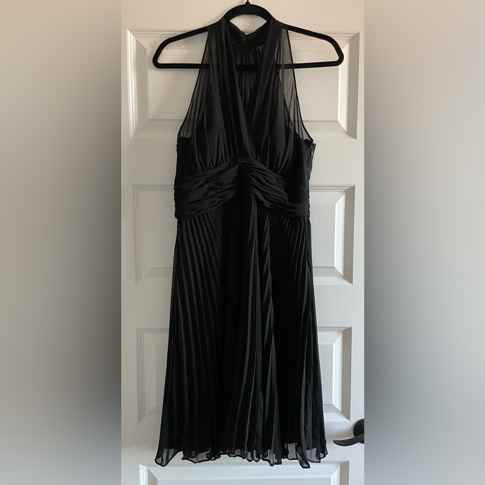 Evan Picone Evening Cocktail Pleated Dress Size 8 Petite